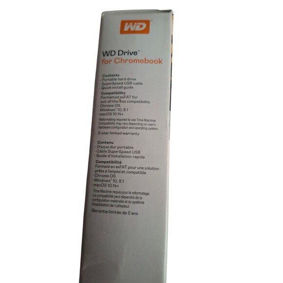 Western Digital WDBB7B0020BBL-WEWM 2TB External Drive for Chrome - Picture 2 of 5